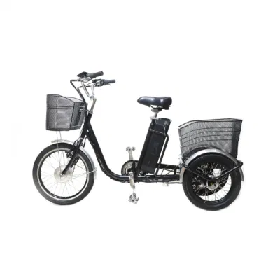 Tricycle électrique à trois roues avec moteur 250W, mini vélo personnalisé bon marché pour personnes âgées